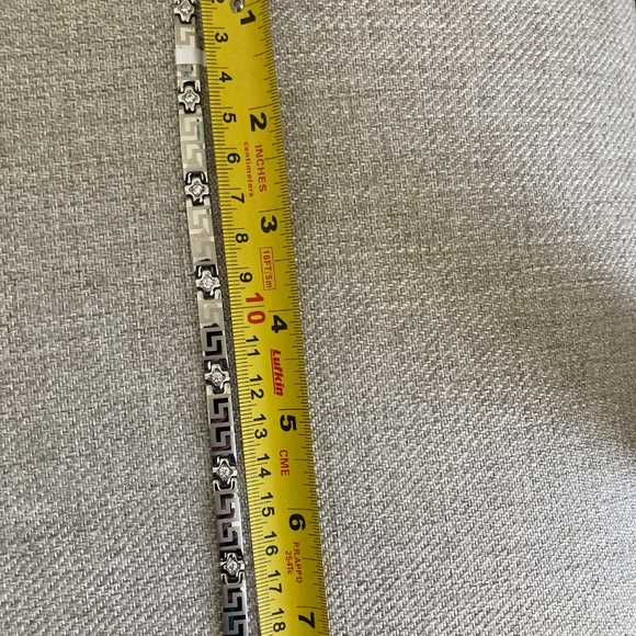 Greek pattern bracelet with White Stones - Picture 3 of 4